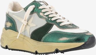 Golden Goose Niedrige Used-Look-Sneakers mit Metallic-Details Running Sole