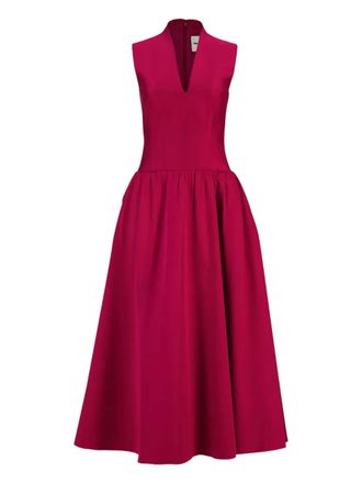 Roland Mouret taffeta ball-skirt dress - women - Silk/Polyester - 12 - Pink