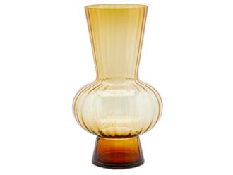 Schubiger M&ouml;bel Vase Glas Bernstein H: 45 cm