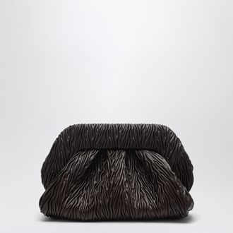 Themoir&egrave; Brown Gathered Vegan Leather Clutch