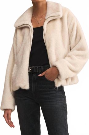 Thread & Supply Amethyst Faux Fur Jacket In Crystal