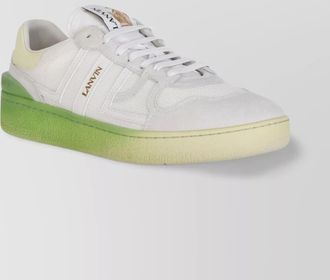 Lanvin mesh and suede low-top sneakers