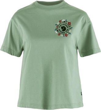 Fj&auml;llr&auml;ven Fj&auml;llblomster Logo T-Shirt T-Shirt f&uuml;r Damen | gr&uuml;n