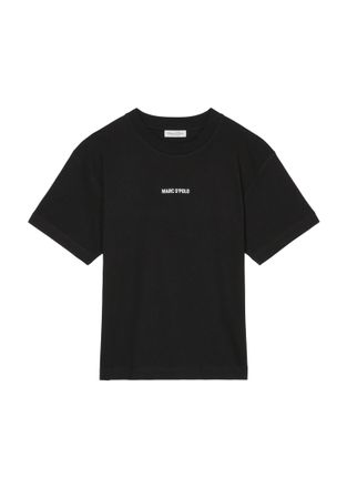 Marc O'Polo T-Shirt MARC OPOLO, Damen, Gr. XS, schwarz, Single Jersey, Obermaterial: 100% Baumwolle, Rundhals, Shirts T-Shirt