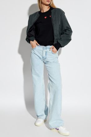 Comme Des Gar&ccedil;ons Comme Des Gar&ccedil;ons Play T-shirt With Logo Patch, Womens, Black