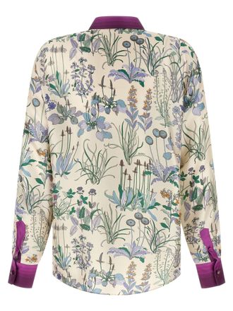 Gucci Floral-Print Silk Twill Shirt - Cream