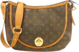 Louis Vuitton Pre-owned Cross Body Bags, female, Brown, Size: ONE SIZE Pre-owned Vintage Canvas Shoulder Bag