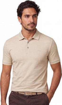 HUGO BOSS Boss Black Palosh polo beige effen korte mouw