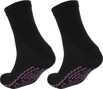 Generic Self Unisex Socks Socks Warm Tourmaline Heating Extra Large Fishnet (Black, One Size)