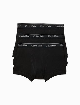 Calvin Klein Mens Underwear Cotton Classics Trunk - 3 Pack In Black/black/black