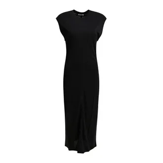 Ami Kleedjes, Dames, Zwart, M, Midi T-Shirt Jurk