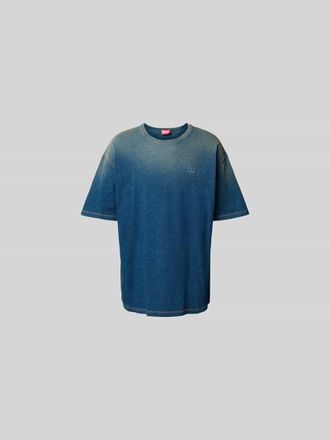 Diesel T-Shirt mit Label-Stitching in Hellblau, Gr&ouml;&szlig;e XL