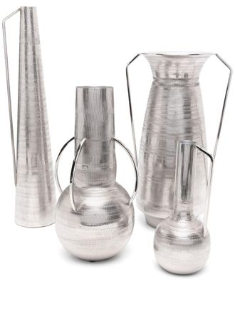 Pols Potten x Browns Roman metal vases (set of four) - Silver