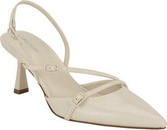 Calvin Klein Tarlie Pointed Toe Slingback Pump in Ivory at Nordstrom, Size 6.5
