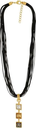 Dansk Copenhagen Luxe 3 Stenen Koordketting - Dames - Kettingen - Zwart - ONE Size - Accessoires