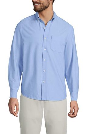 Lands End Traditional Fit Comfort-First Sail Rigger Oxford Shirt in Blue at Nordstrom, Size Xx-Large