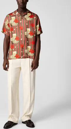 Dr&ocirc;le de Monsieur Mens Double-pleated ecru pant