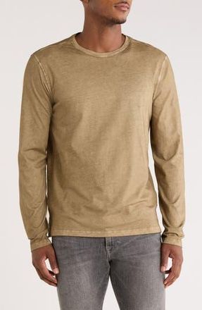 John Varvatos Chester Crewneck Long Sleeve T-Shirt in Almond at Nordstrom Rack, Size Medium