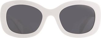 Prada Dark Grey Oval Ladies Sunglasses PR A13S 1425S0 54