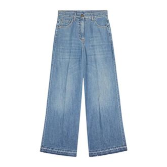 Momoni Wide Jeans, female, Blue, Size: S Wide Jeans