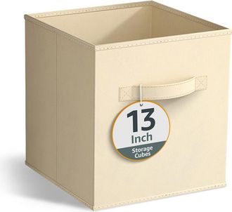 Sorbus Large Collapsible Storage Cube in Beige at Nordstrom Rack