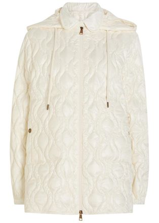 Moncler Balette Hooded Quilted Jacket - Natural - 4 (UK 16 / XL)