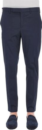 Pantaloni Torino Chinos, male, Blue, Size: XL Pantalone in cotone luxury sateen Dieci fit