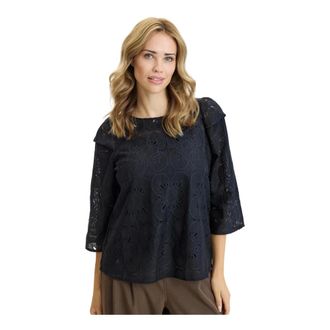 In Front Bluse - - Blouses & Shirts - Donna - Nero - L