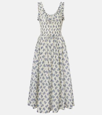 D&ocirc;en Emmaretta floral cotton midi dress