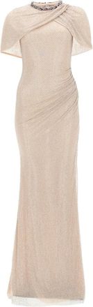 Self Portrait Long Dress With Crystals