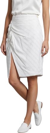 Vivienne Westwood White Stripes Knee Length Skirt