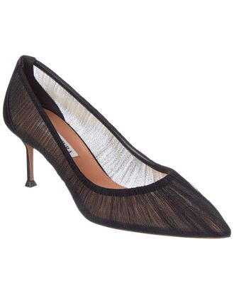 Aquazzura Mesh & Leather Pump