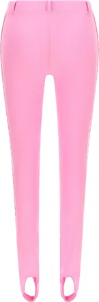 Moschino Logo-Striped Stretch Lycra Leggings - Pink