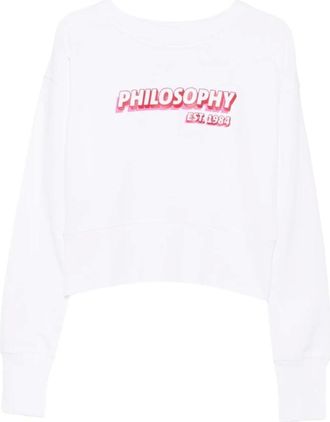Philosophy di Lorenzo Serafini Mujer, Sudaderas, Blanco, Talla: M