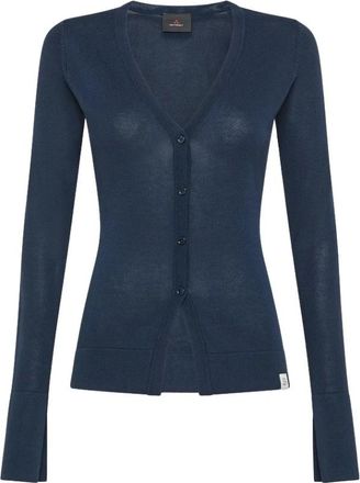 Peuterey Cardigan met lange mouwen - Dames - Vesten - Blauw - XL - Nylon - Truien & Vesten