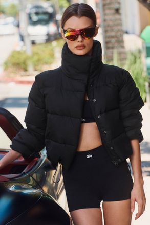 Alo | Gold Rush Puffer Jacket in Black, Size: Medium
