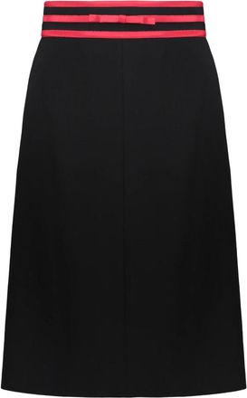Red Valentino Rok met elastische tailleband - Dames - Korte rokken - Zwart - 2XS - Rokken