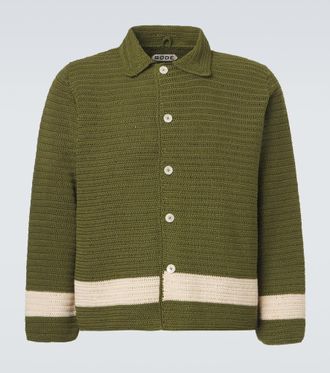 Bode Marsh crochet cotton shirt