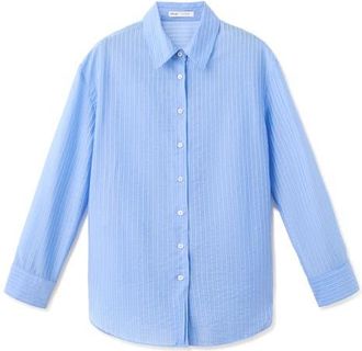 Mango Camisa Belize Shirt in Sky Blue at Nordstrom, Size 8