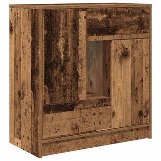 Berkfield Home Sideboard with Drawers & Doors Old Wood 70.5x34x74.5 cm in Brown