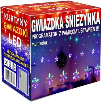 OEM Guirnalda Cortina Led Luces De &Aacute;rbol De Navidad Estrellas Colgantes Car&aacute;mbanos Ventana Estrella