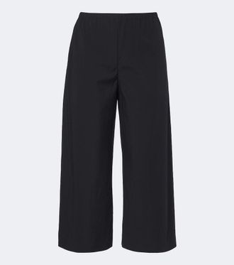 The Row Cosmo cropped wool wide-leg pants