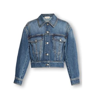 Alexander McQueen Denim Jackets, female, Blue, XS, Denim jacket