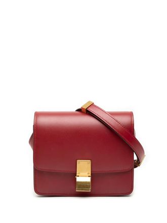 Celine Borsa a tracolla Classic Box piccola in pelle di vitello 2016 - Rosso