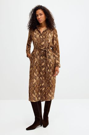 Lauren Ralph Lauren Womens Snake print chiffon shirtdress