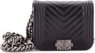 Chanel Boy Flap Chain Chevron Lambskin belt bag - Zwart