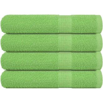 vidaXL Toallas 4 Uds Verde Manzana 100x200 Cm 360 Gsm Vidaxl