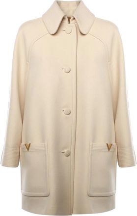Valentino Garavani Dames, Mantels, Beige, Maat: XS Wol