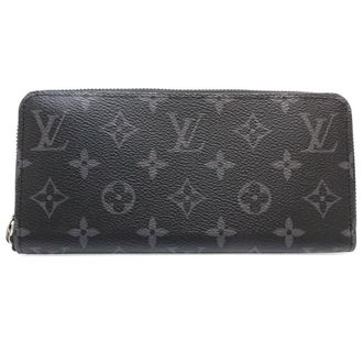 Louis Vuitton Monogram Eclipse Noir Monogram Eclipse Long Wallet (Bi-Fold) (Pre-Owned)