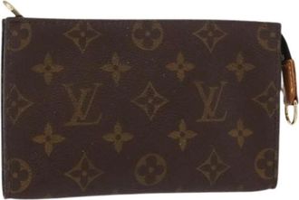 Louis Vuitton Pre-owned Clutches, female, Brown, Size: ONE SIZE Pre-owned Canvas Pouch